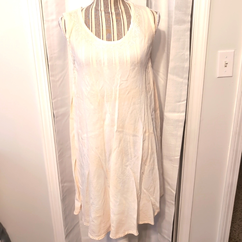 Island‎ Beach Pale Pink Sun Dress Coverup lightweight Sleeveless Size L/XL